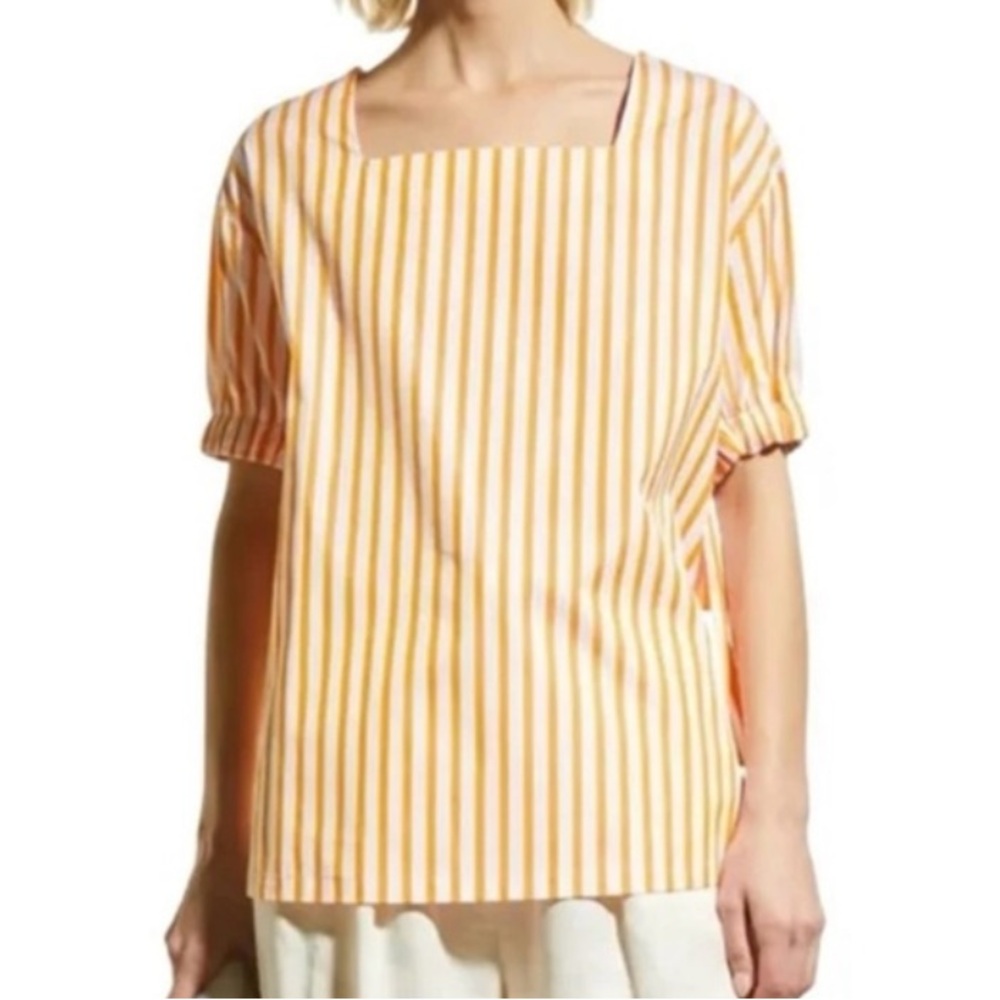 Harshman Zita Marigold Stripes Top in Size 3x - Picture 2 of 3